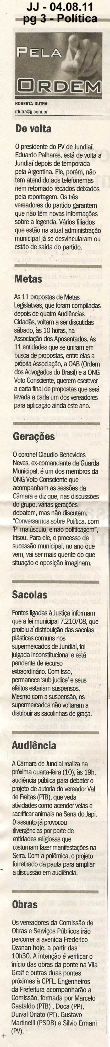 Jornal de Jundiaí - 04/08/2011