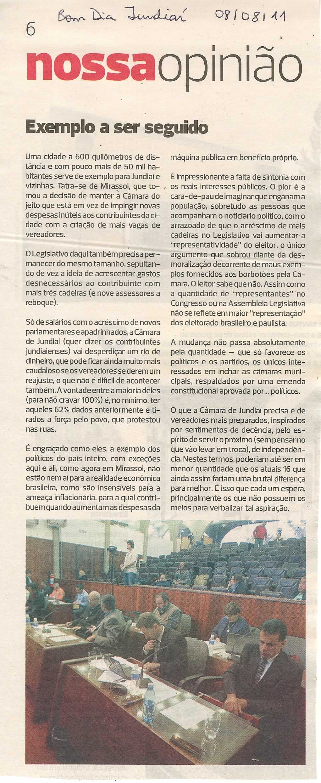 Bom Dia Jundiaí - 08/08/2011
