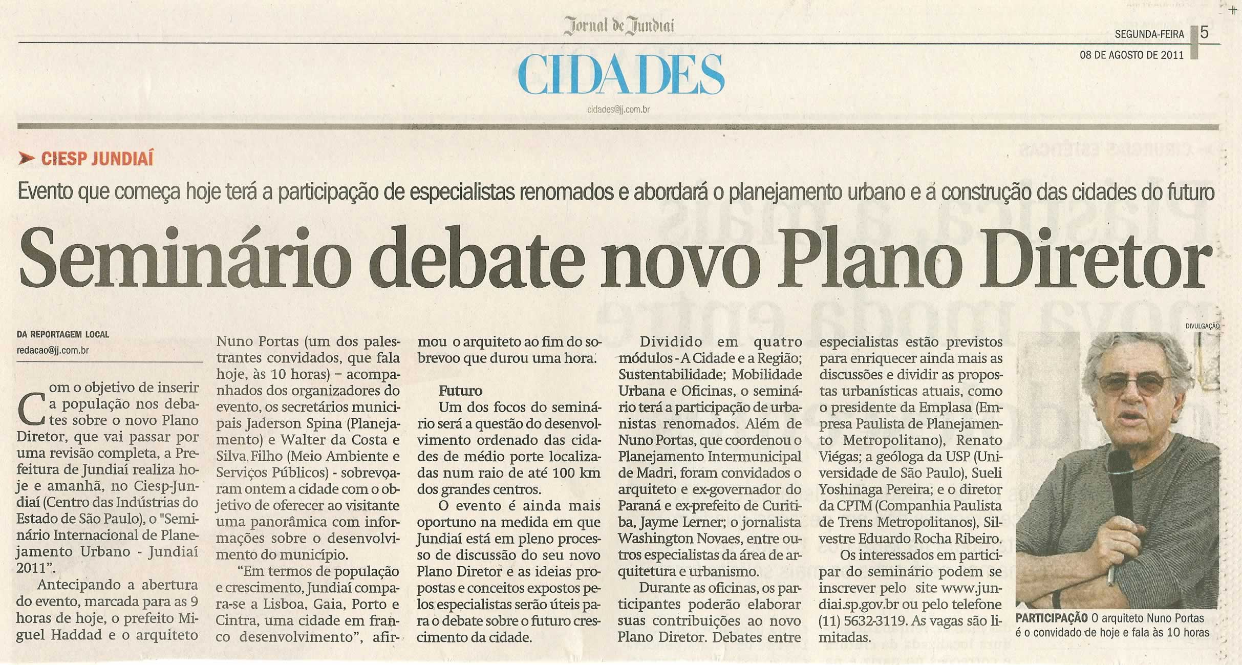Jornal de Jundiaí - 08/08/2011
