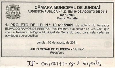 Jornal de Jundiaí - 06/08/2011