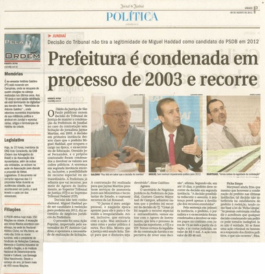 Jornal de Jundiaí - 06/08/2011