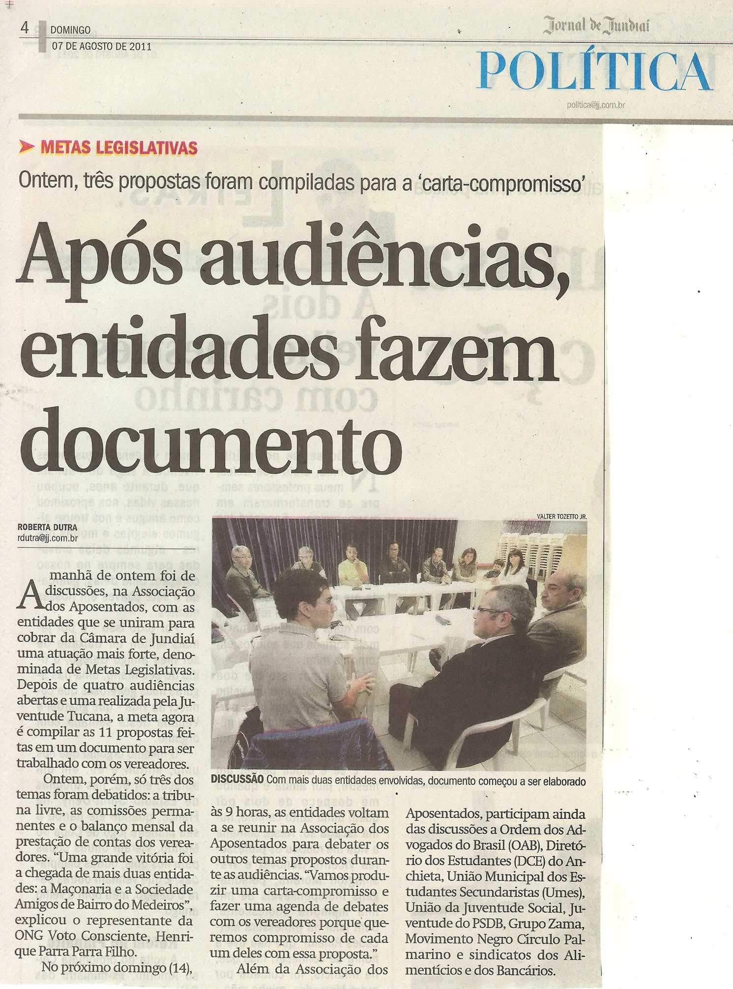 Jornal de Jundiaí - 07/08/2011