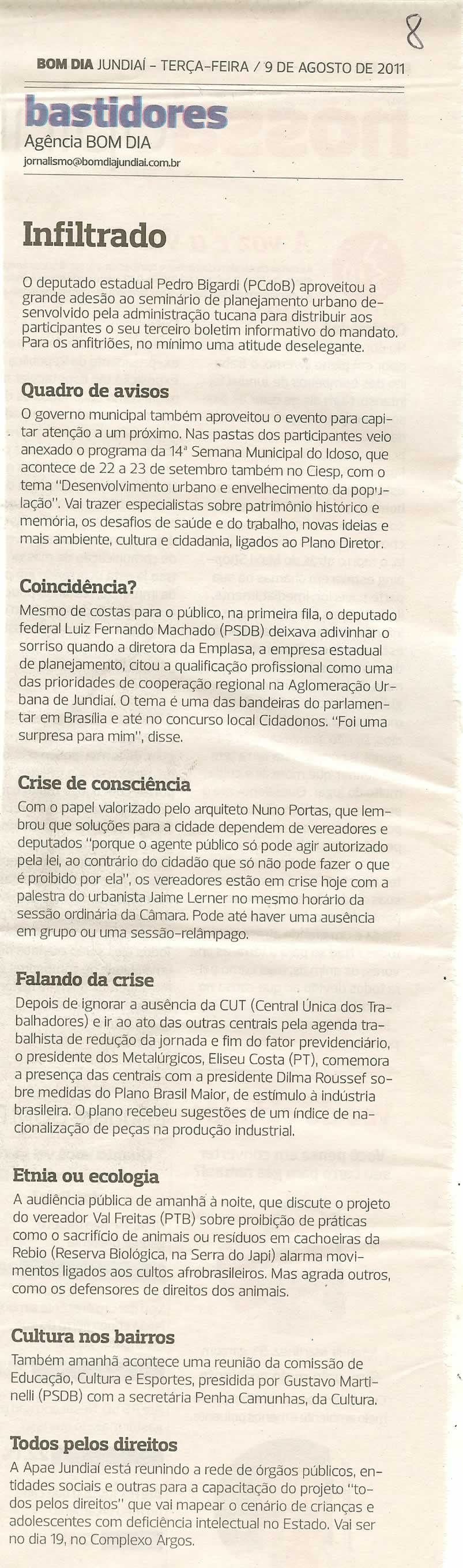 Bom Dia Jundiaí - 09/08/2011