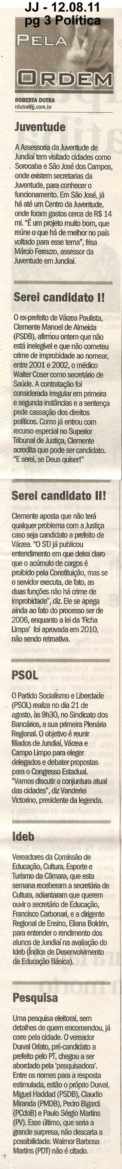 Jornal de Jundiaí - 12/08/2011