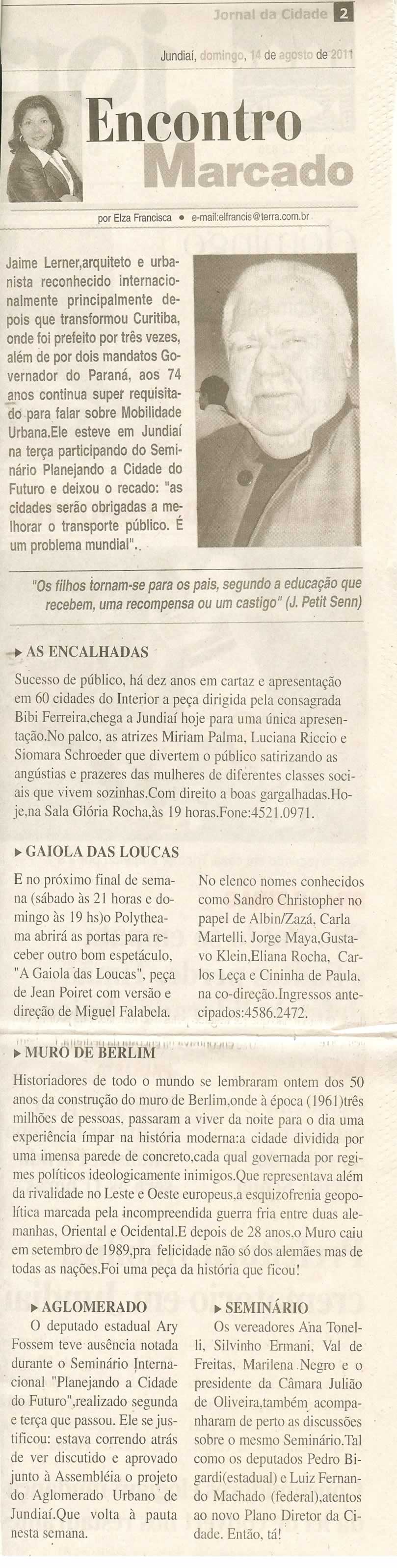 Jornal da Cidade - 14/08/2011