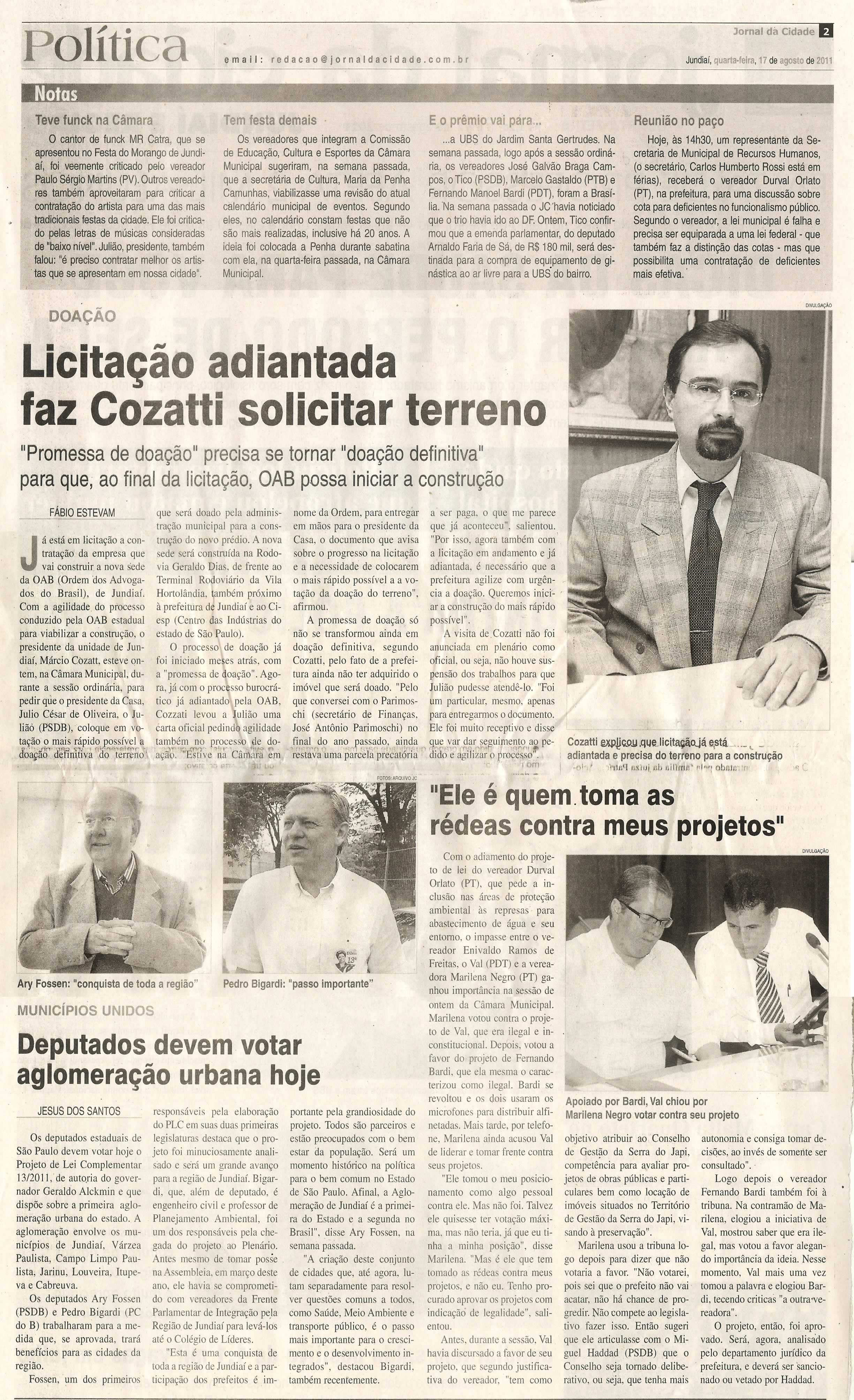 Jornal da Cidade - 17/08/2011