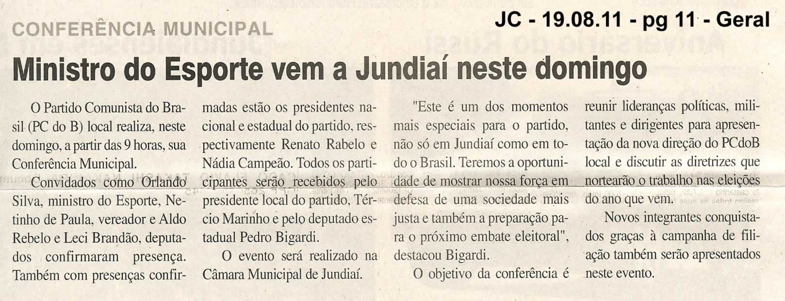 Jornal da Cidade - 19/08/2011
