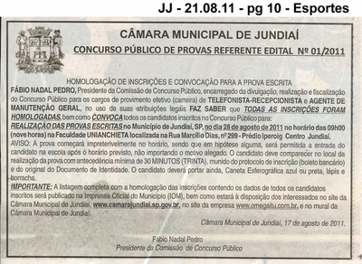 Jornal de Jundiaí - 21/08/2011
