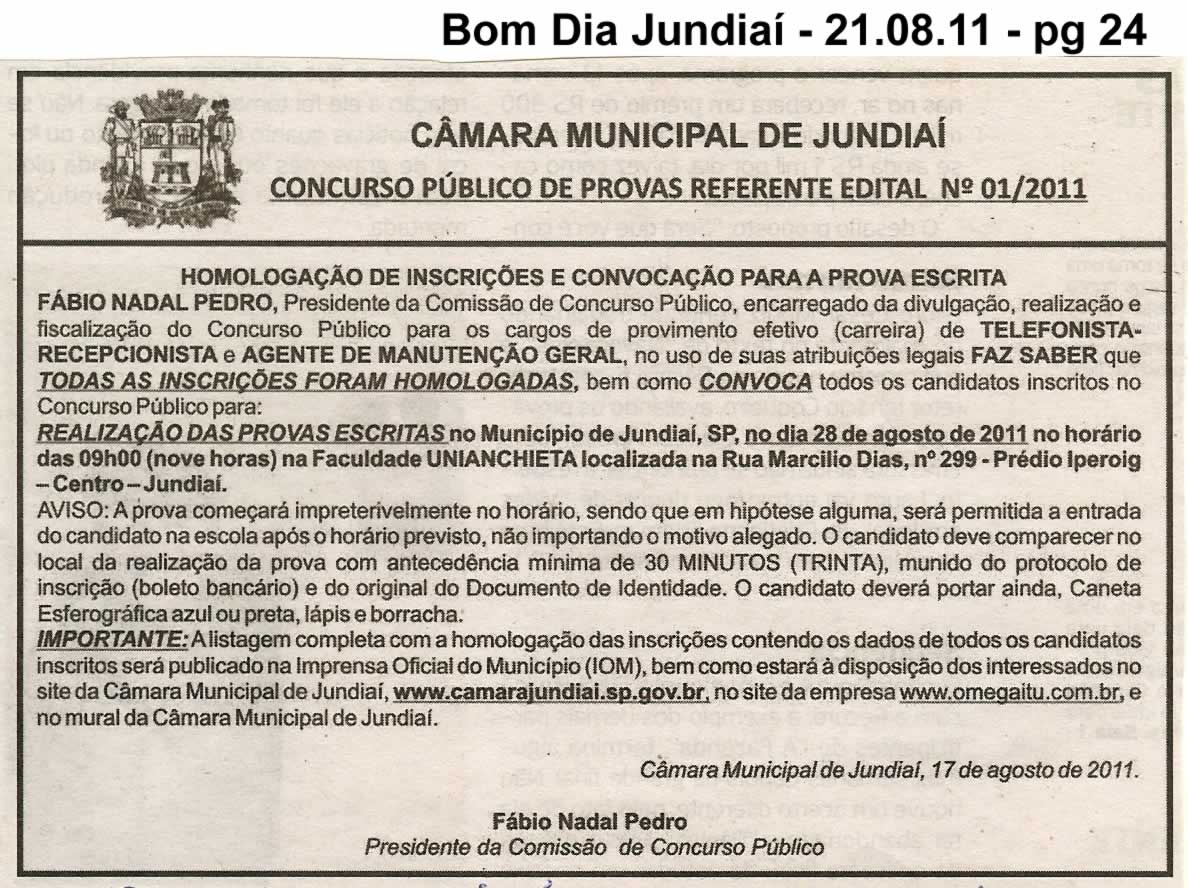 Bom Dia Jundiaí - 21/08/2011