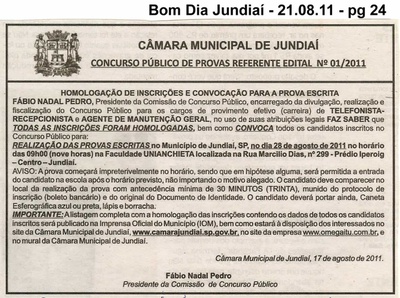 Bom Dia Jundiaí - 21/08/2011