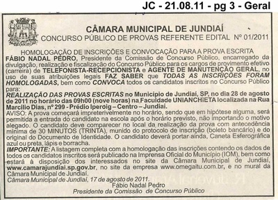 Jornal da Cidade - 21/08/2011