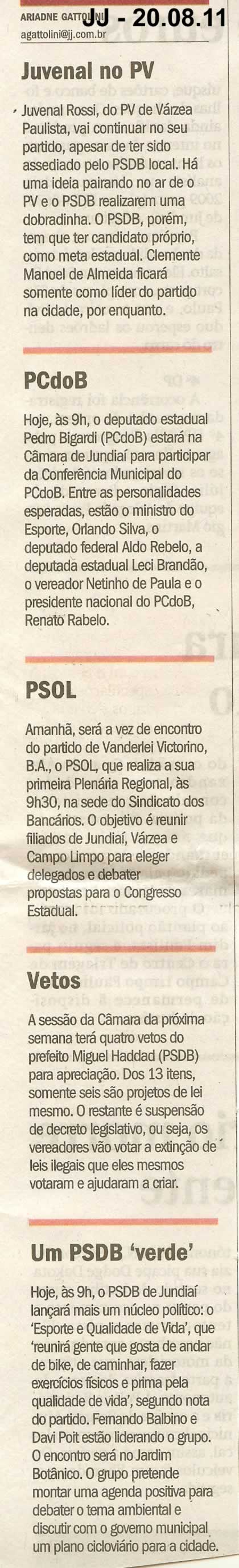 Jornal de Jundiaí - 20/08/2011
