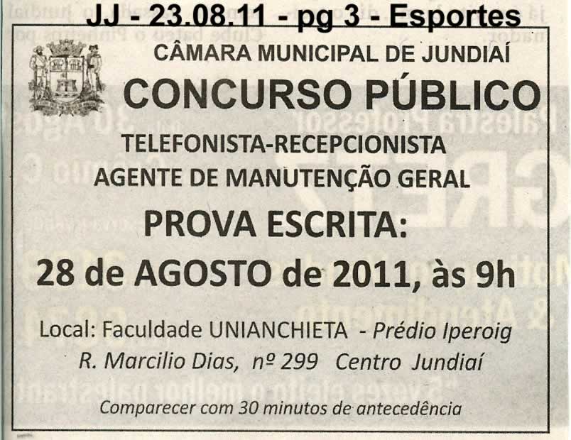 Jornal de Jundiaí - 23/08/2011