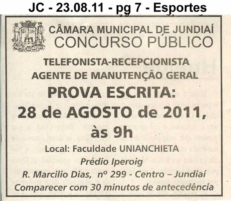 Jornal da Cidade - 23/08/2011