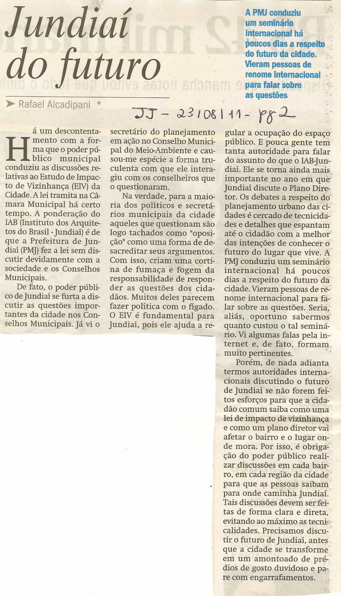Jornal de Jundiaí - 23/08/2011