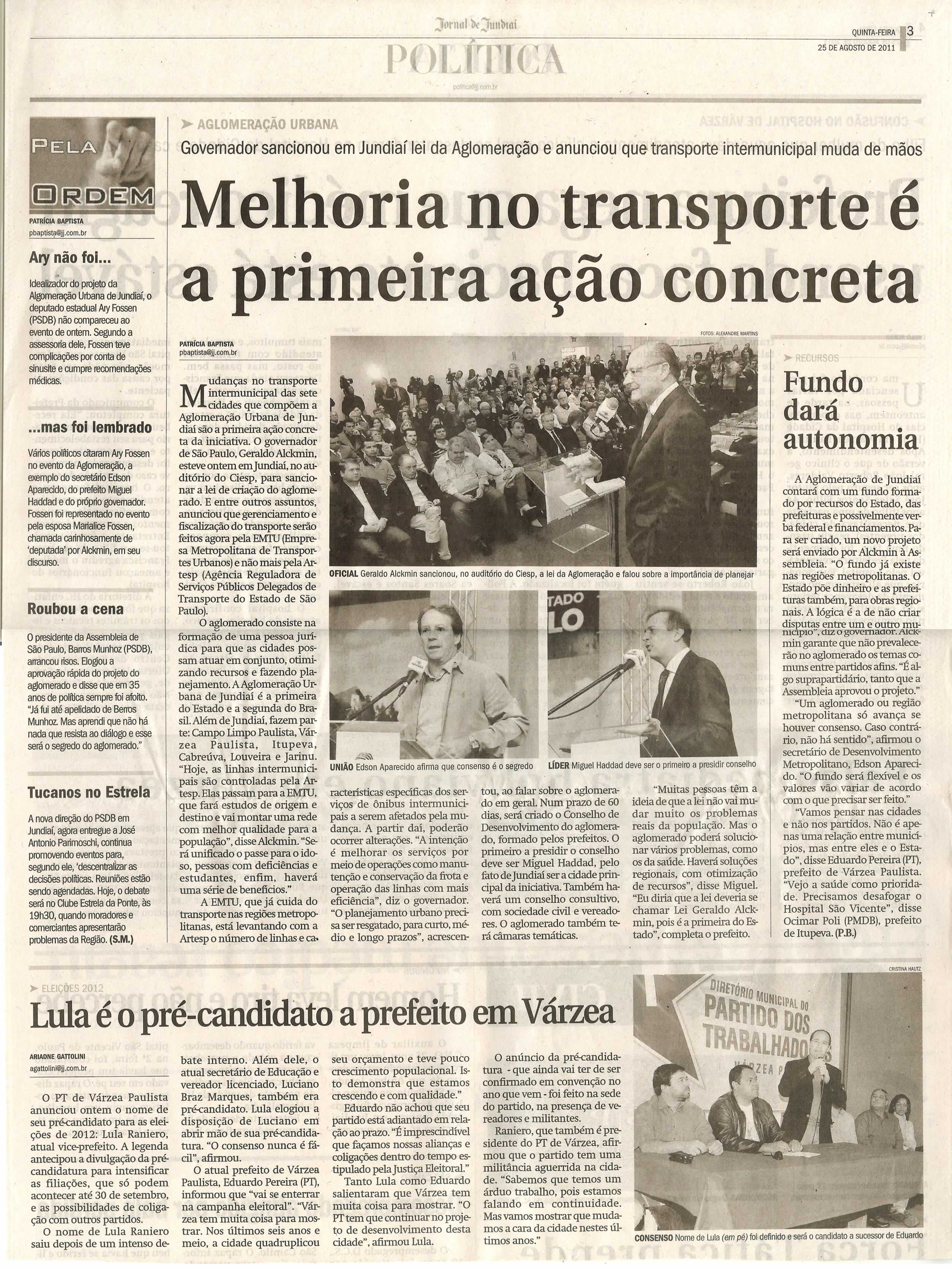 Jornal de Jundiaí - 25/08/2011