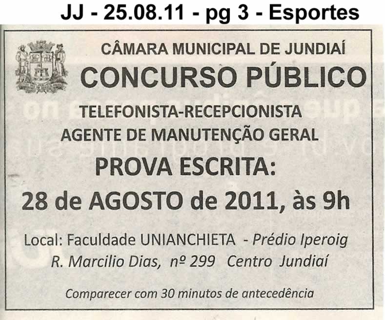 Jornal de Jundiaí - 25/08/2011