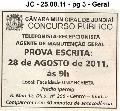 Jornal da Cidade - 25/08/2011