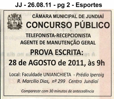 Jornal de Jundiaí - 26/08/2011