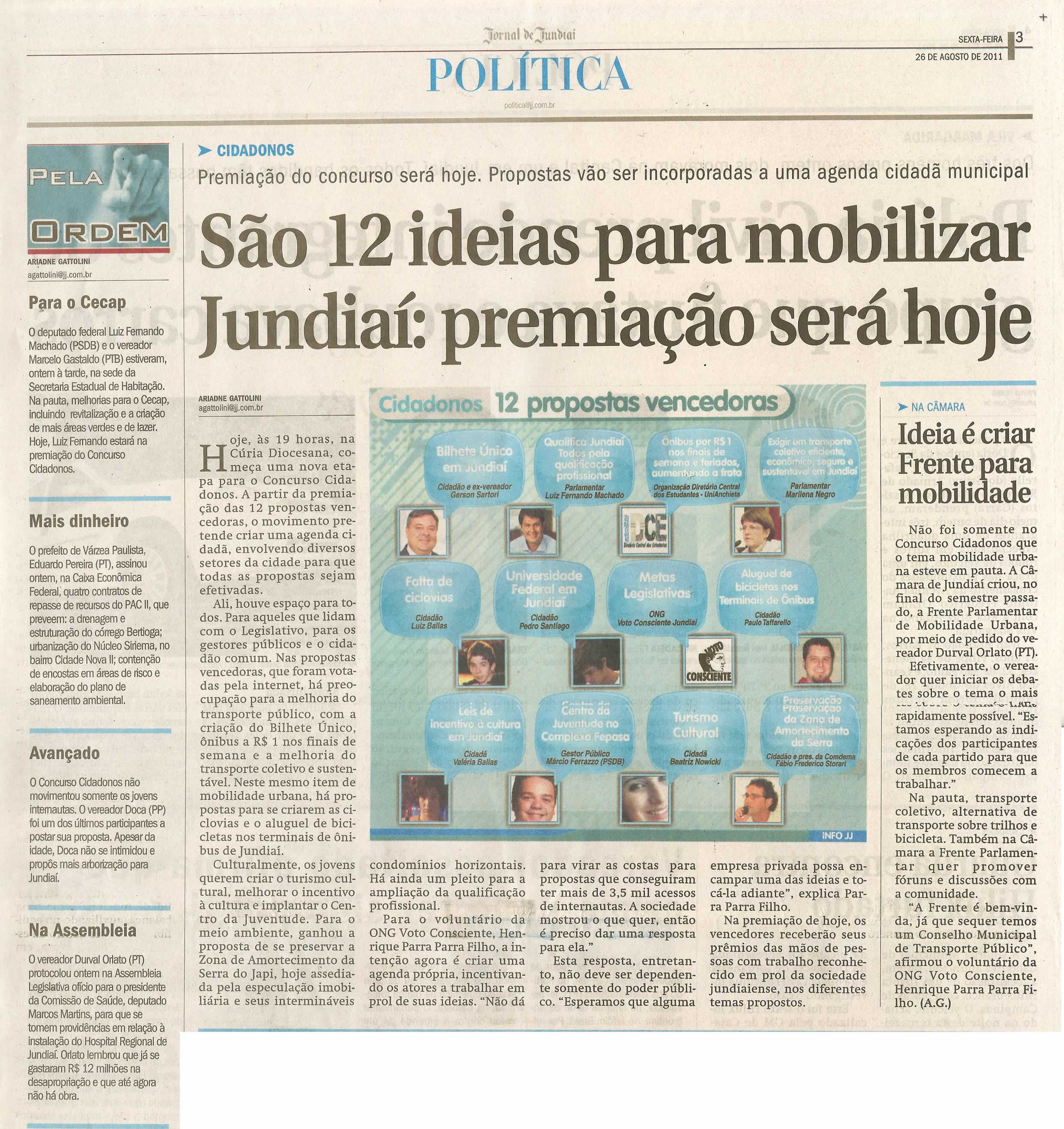 Jornal de Jundiaí - 26/08/2011