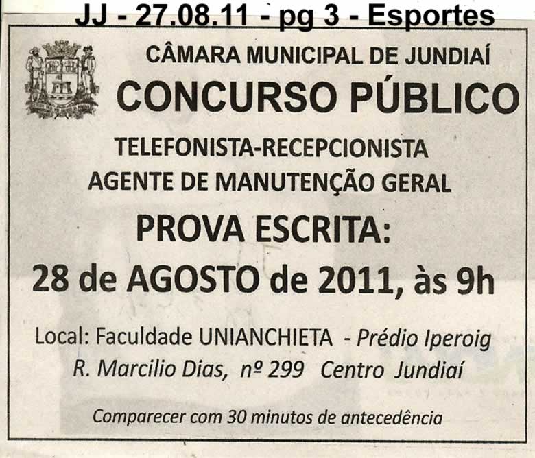 Jornal de Jundiaí - 27/08/2011