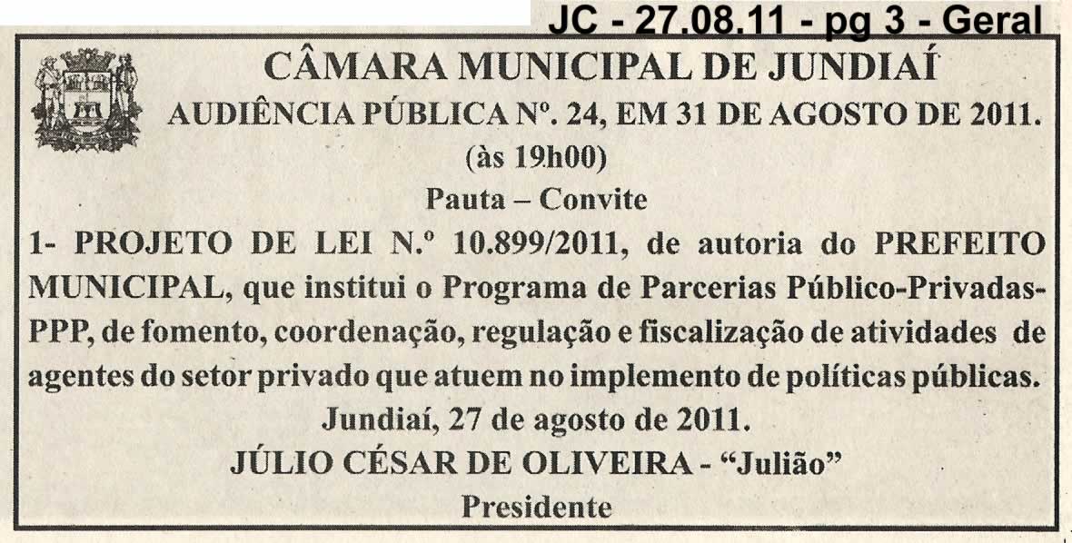 Jornal da Cidade - 27/08/2011