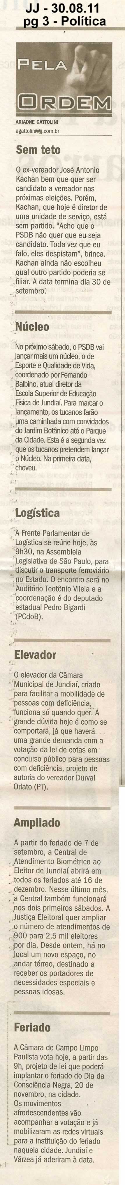 Jornal de Jundiaí - 30/08/2011