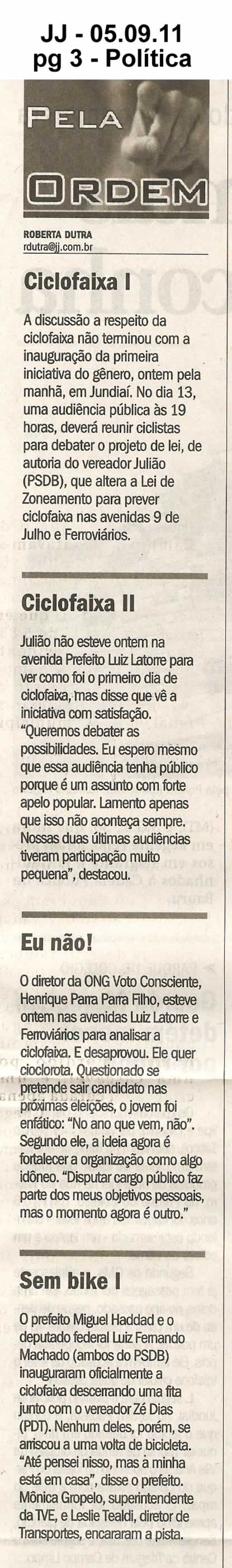 Jornal de Jundiaí - 05/09/2011