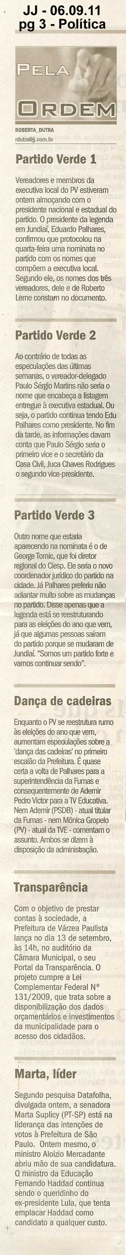 Jornal de Jundiaí - 06/09/2011
