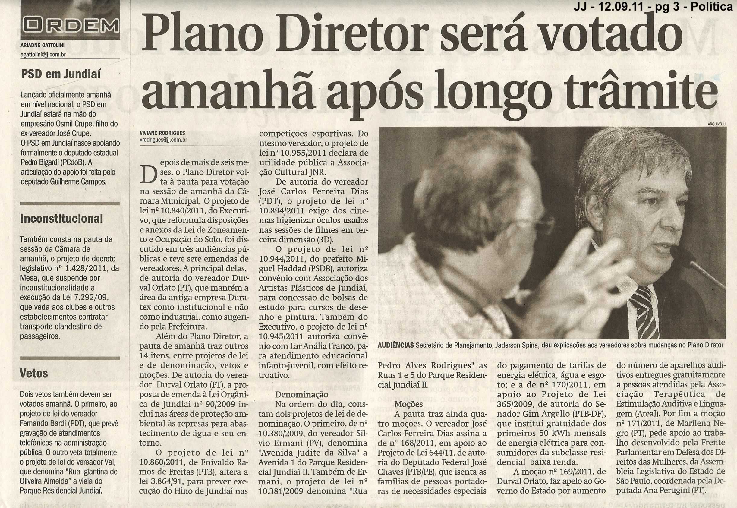 Jornal de Jundiaí - 12/09/2011