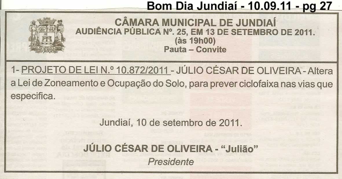 Bom Dia Jundiaí - 10/09/2011