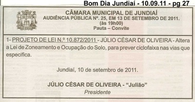 Bom Dia Jundiaí - 10/09/2011
