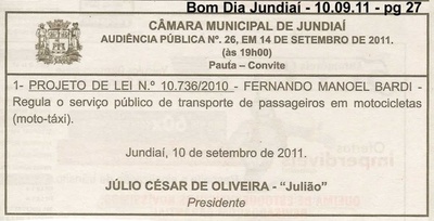 Bom Dia Jundiaí - 10/09/2011