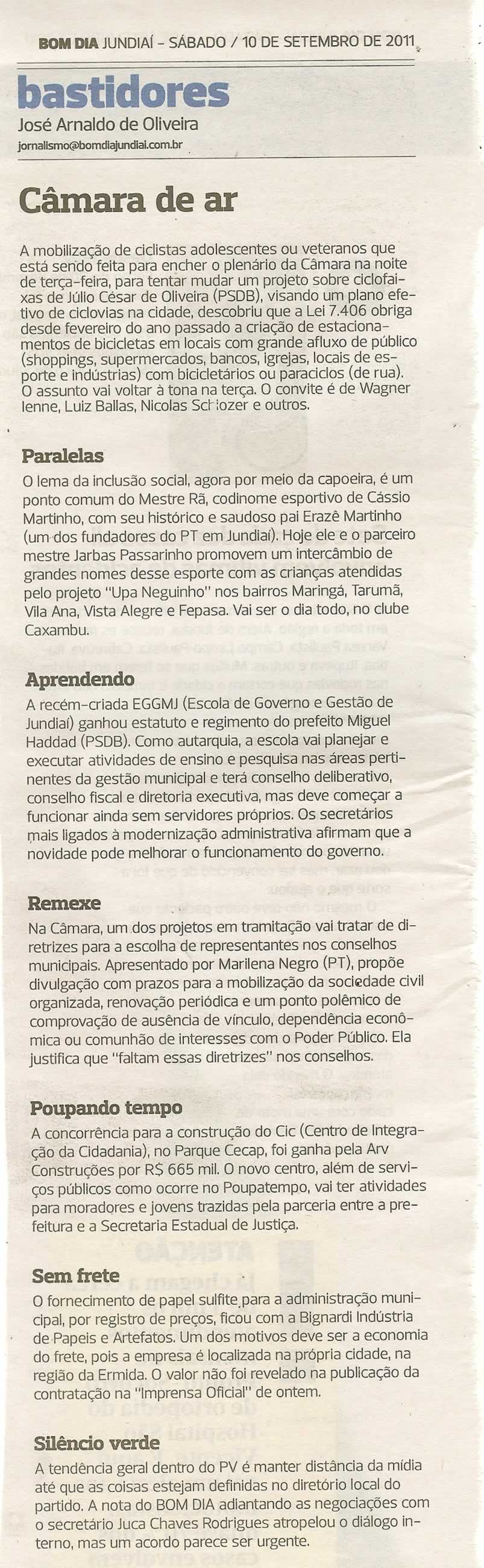 Bom Dia Jundiaí - 10/09/2011