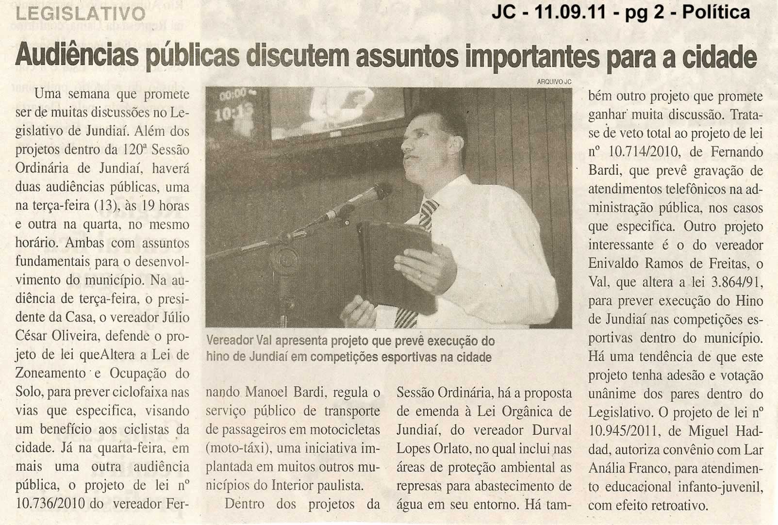 Jornal da Cidade - 11/09/2011