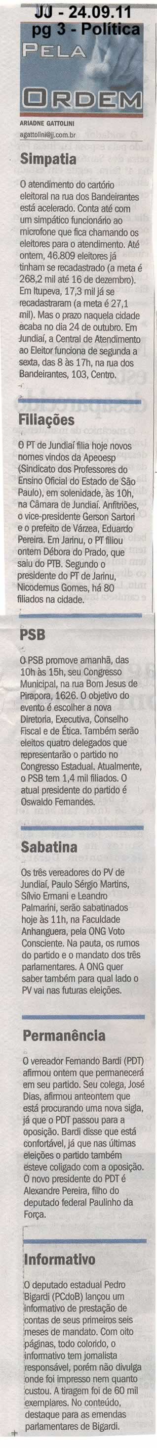 Jornal de Jundiaí - 24/09/2011