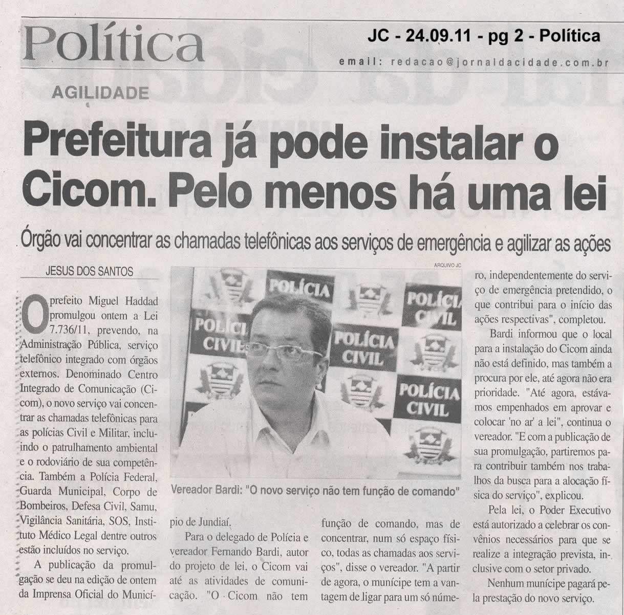 Jornal da Cidade - 24/09/2011