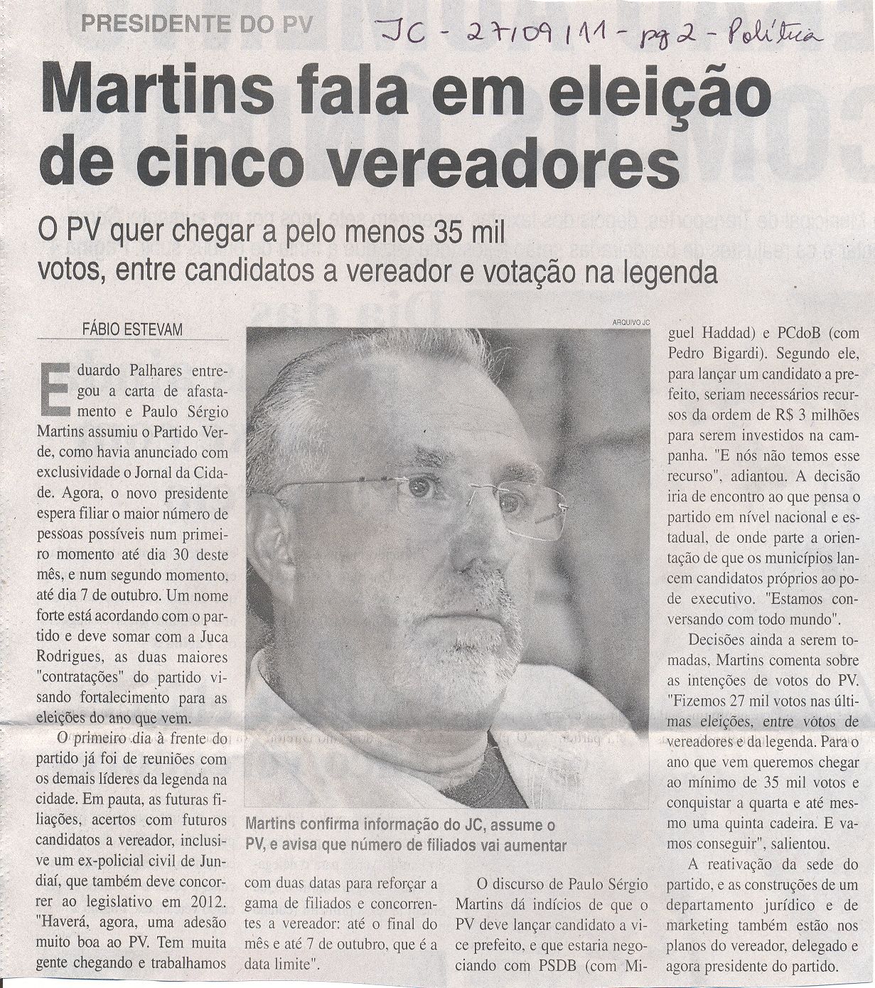 Jornal da Cidade - 27/09/2011