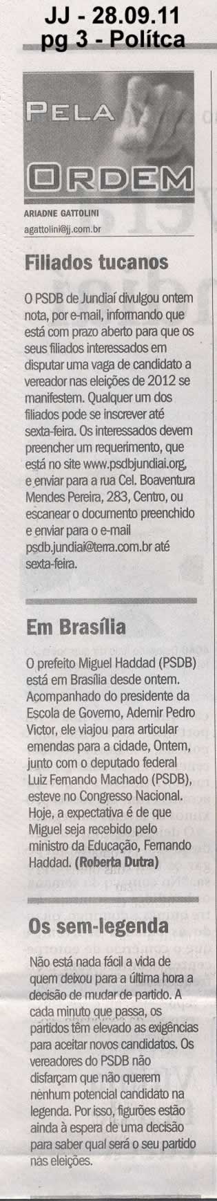 Jornal de Jundiaí - 28/09/2011