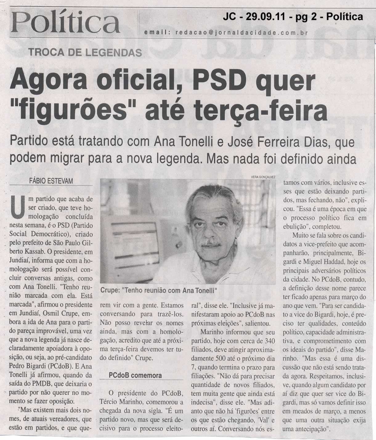 Jornal da Cidade - 29/09/2011
