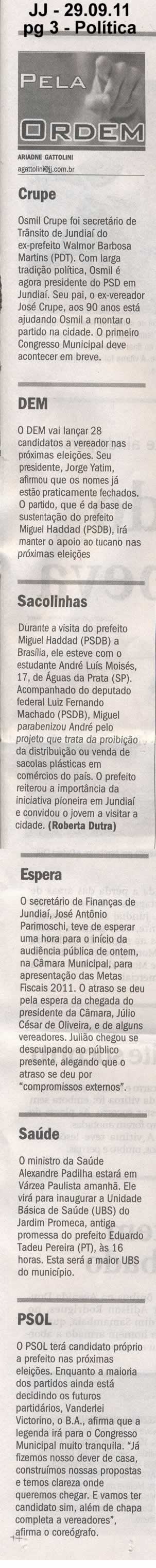 Jornal de Jundiaí - 29/09/2011
