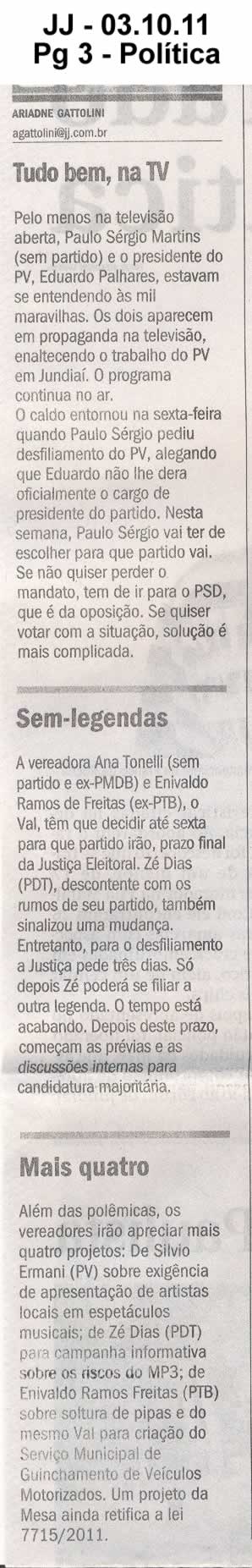 Jornal de Jundiaí - 03/10/2011