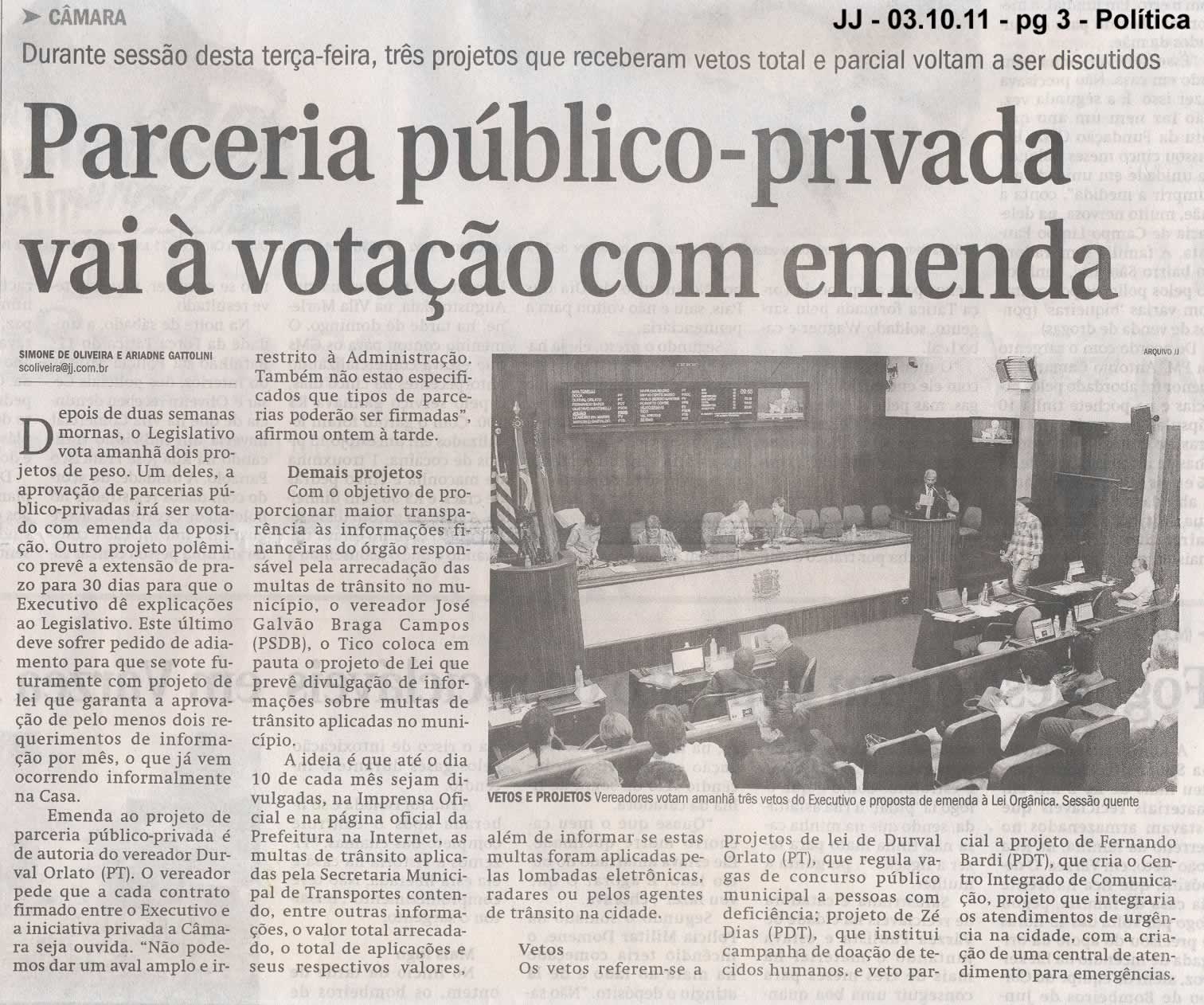 Jornal de Jundiaí - 03/10/2011