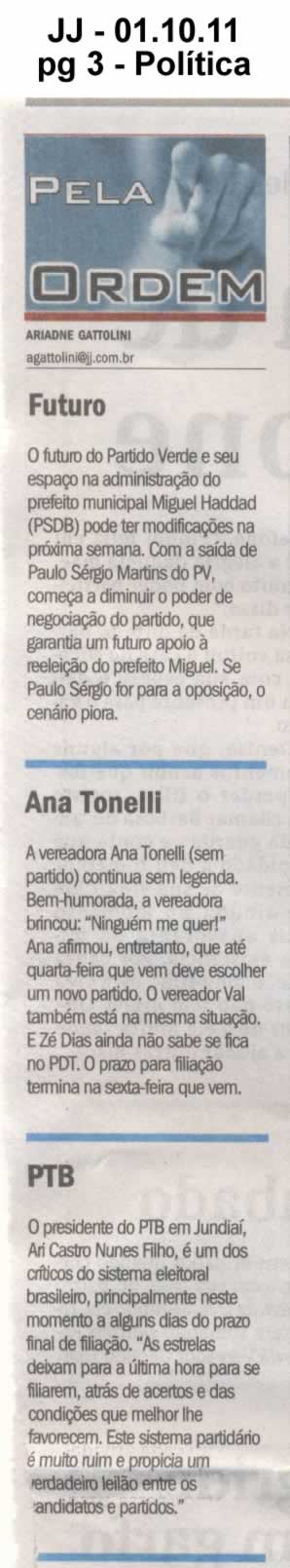 Jornal de Jundiaí - 01/10/2011