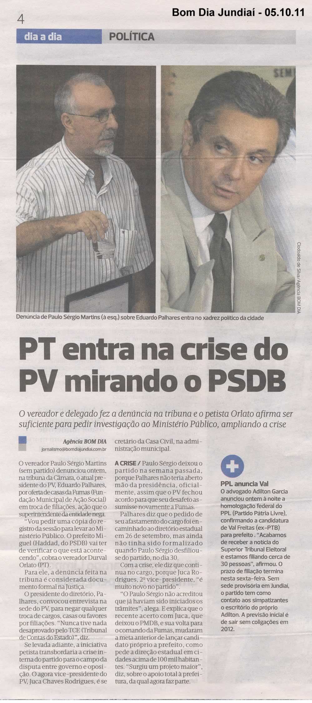 Bom Dia Jundiaí - 05/10/2011