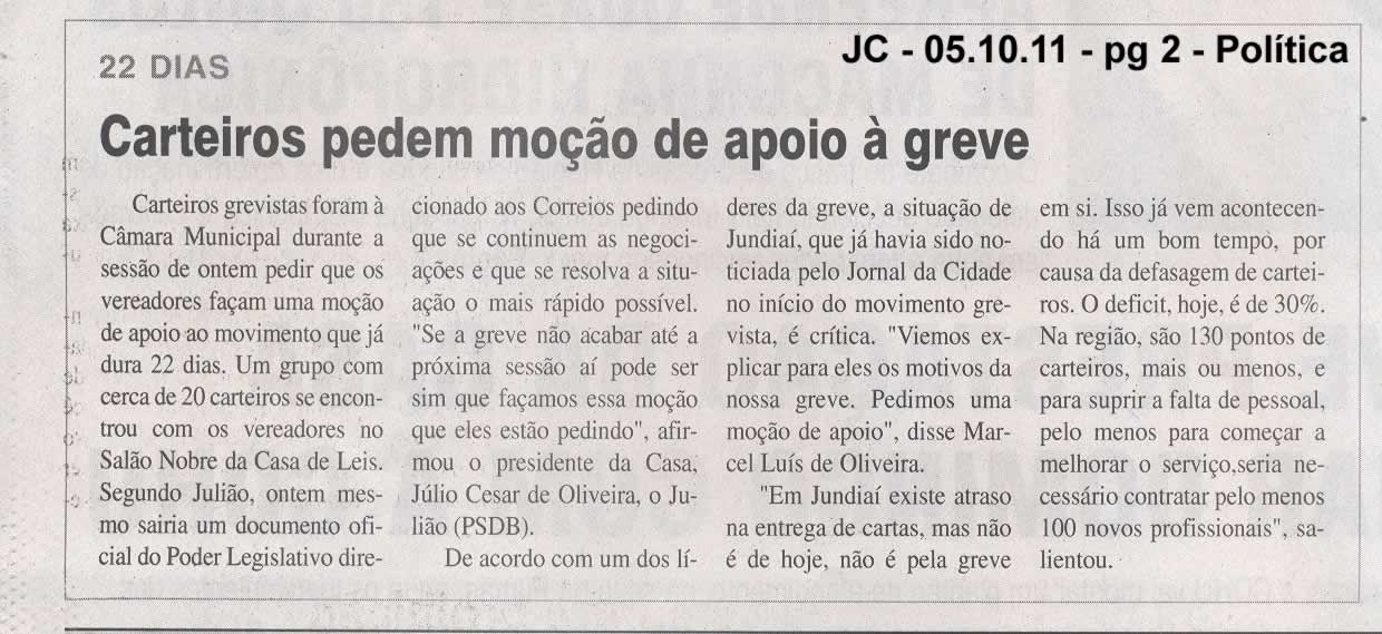 Jornal da Cidade - 05/10/2011