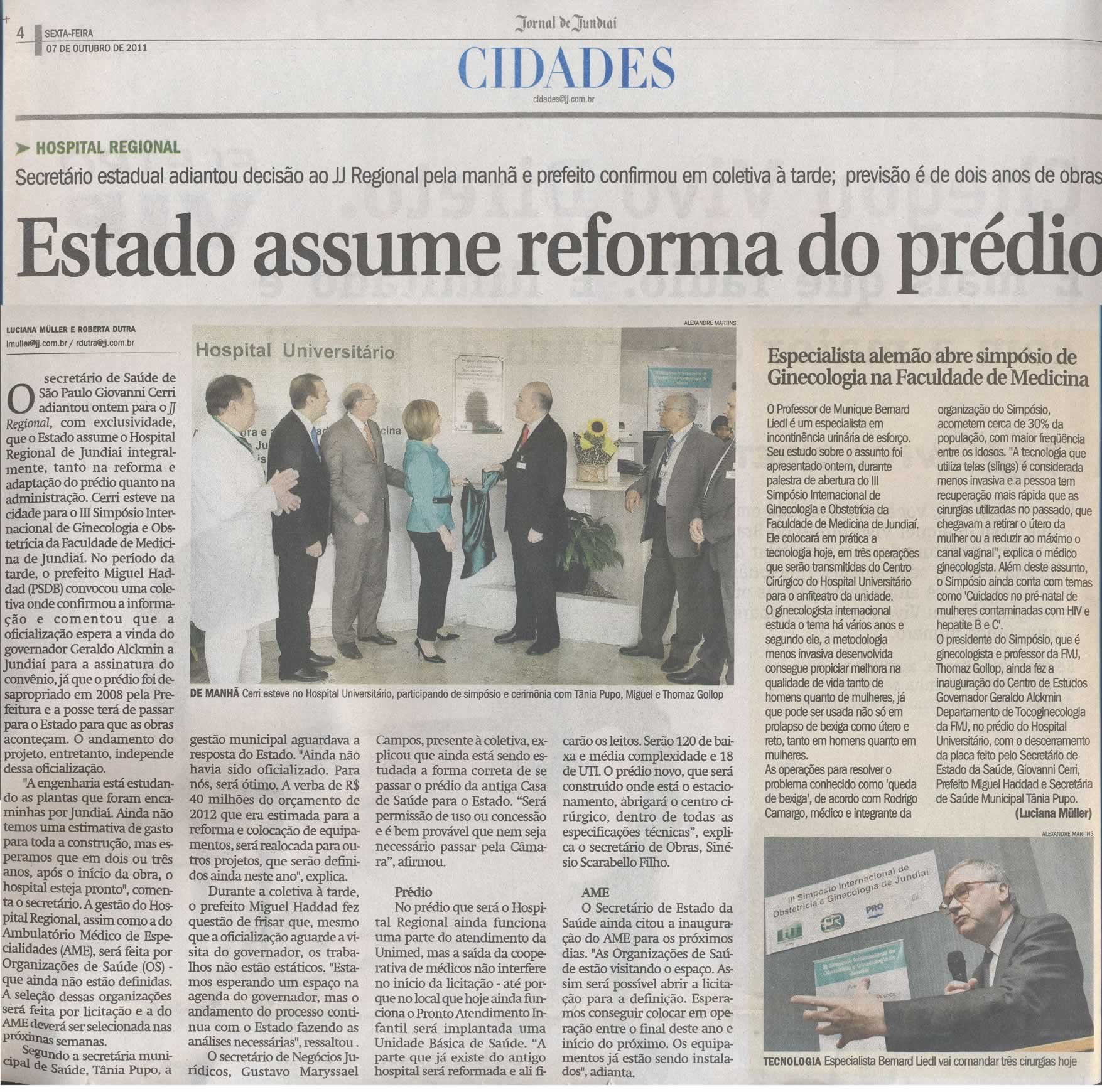 Jornal de Jundiaí - 07/10/2011