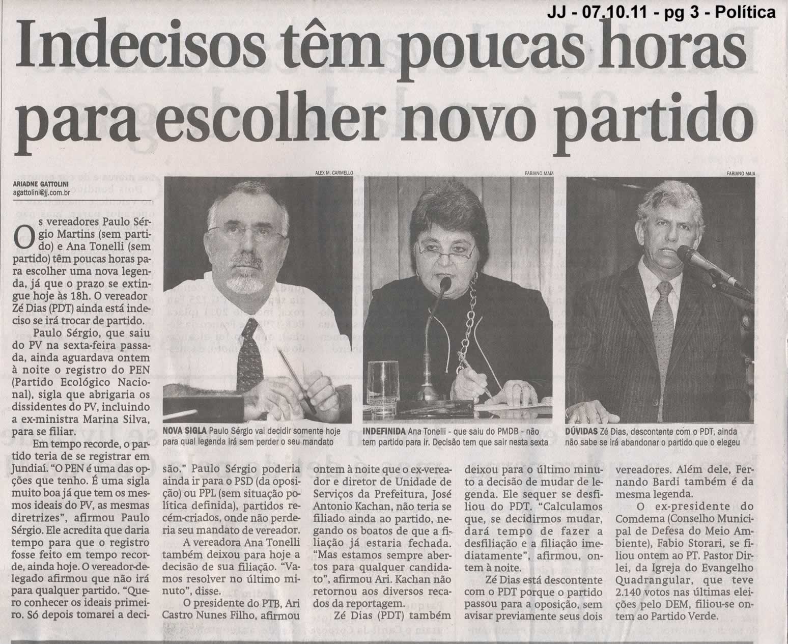Jornal de Jundiaí - 07/10/2011