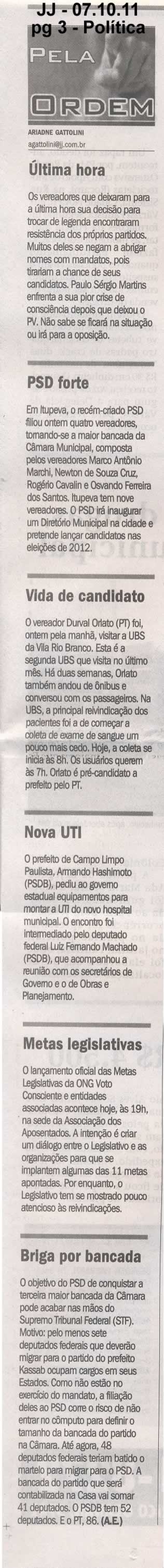 Jornal de Jundiaí - 07/10/2011