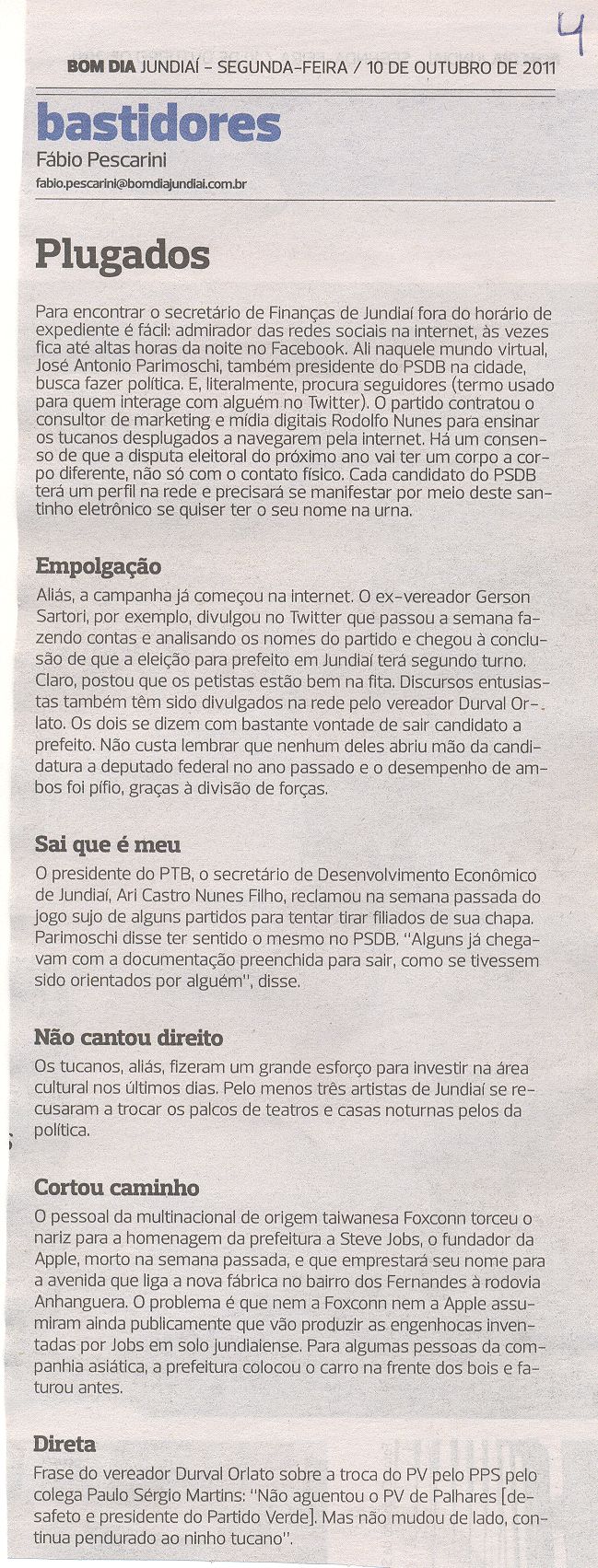 Bom Dia Jundiaí - 10/10/2011